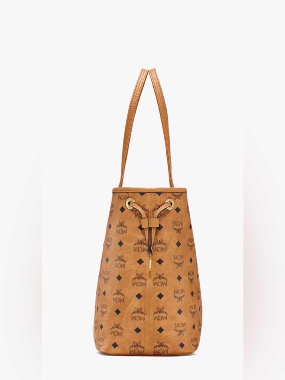 MCM Liz Reversible MD Tote. Cognac/Gold. - Picture 7 of 17